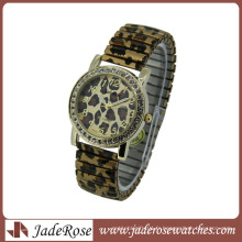 Montre-bracelet à quartz à motif léopard